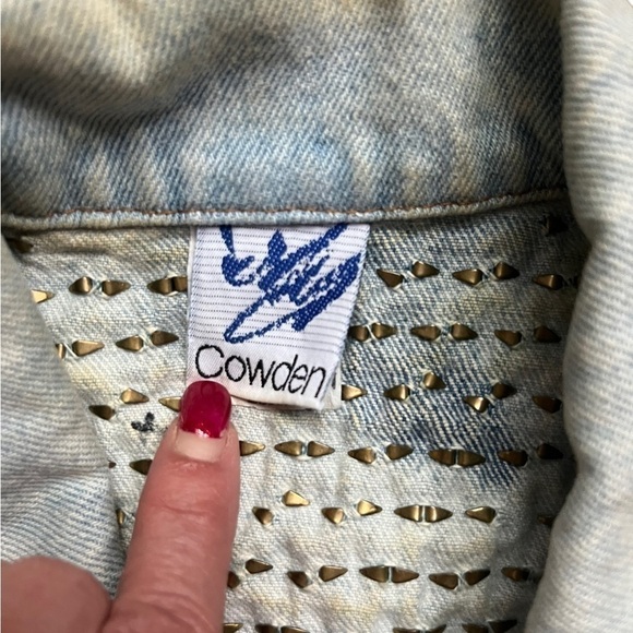 Vintage Cowden Men’s studded denim vest size large. - Picture 4 of 12